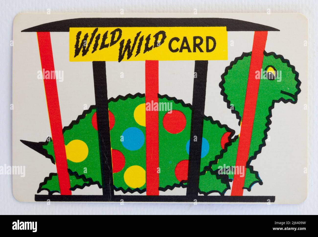 Wild Card d'un lot de cartes à jouer à pois et rayures Banque D'Images