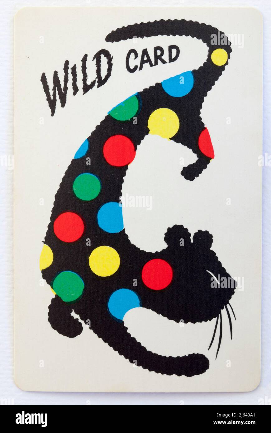 Wild Card d'un lot de cartes à jouer à pois et rayures Banque D'Images
