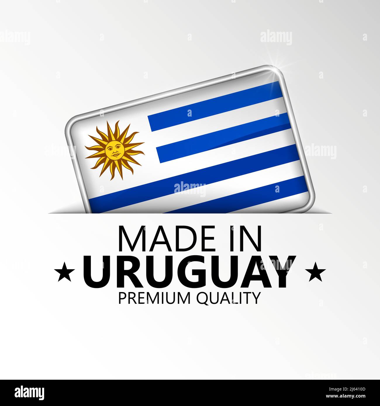 Fabriqué en Uruguay graphique et étiquette. Élément d'impact pour l'utilisation que vous voulez en faire. Illustration de Vecteur