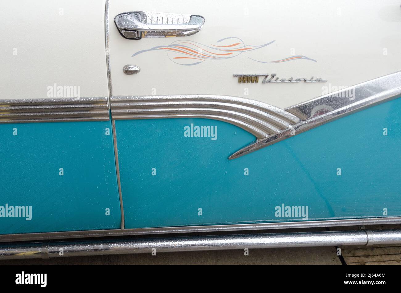 Poignée de porte de Ford Crown Victoria Banque D'Images