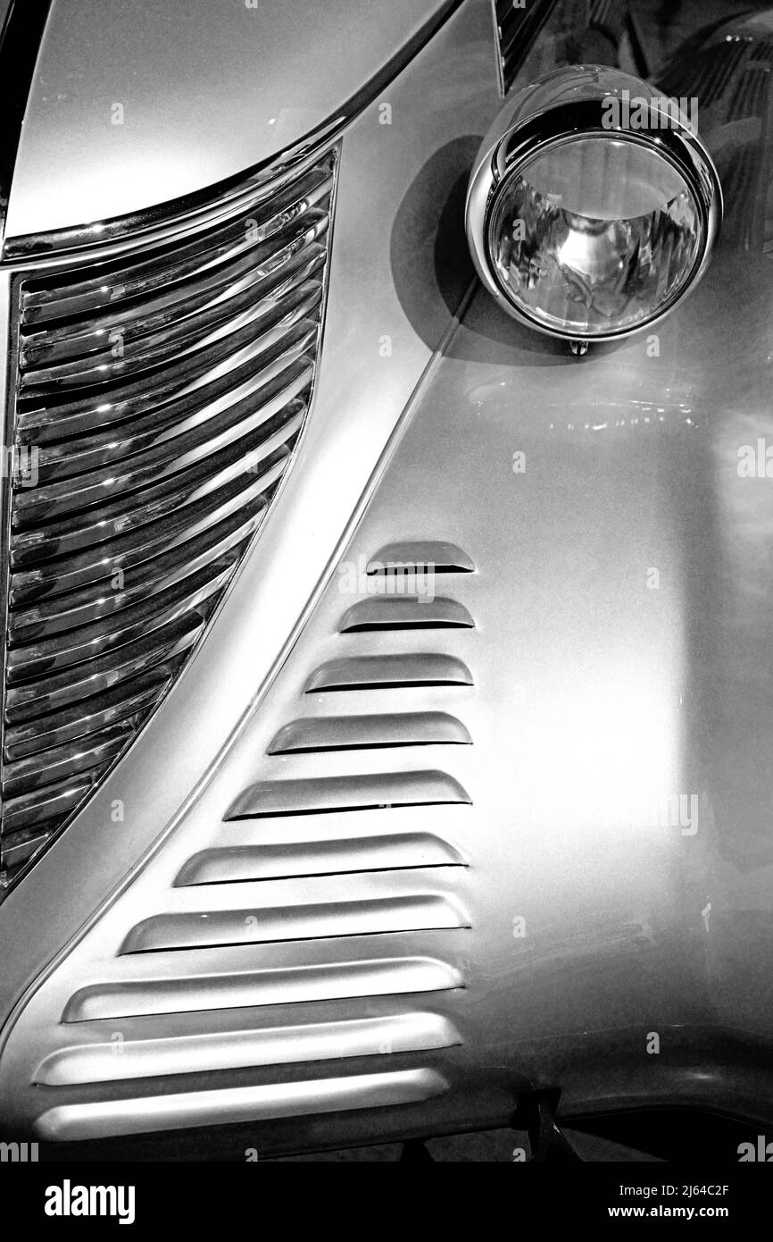 Espagne Andalousie Malaga 1939 Lancia modèle Astura détail voiture ancienne au Museo Automavilistico de Malaga Auto Museum de Malaga voitures et mode Banque D'Images