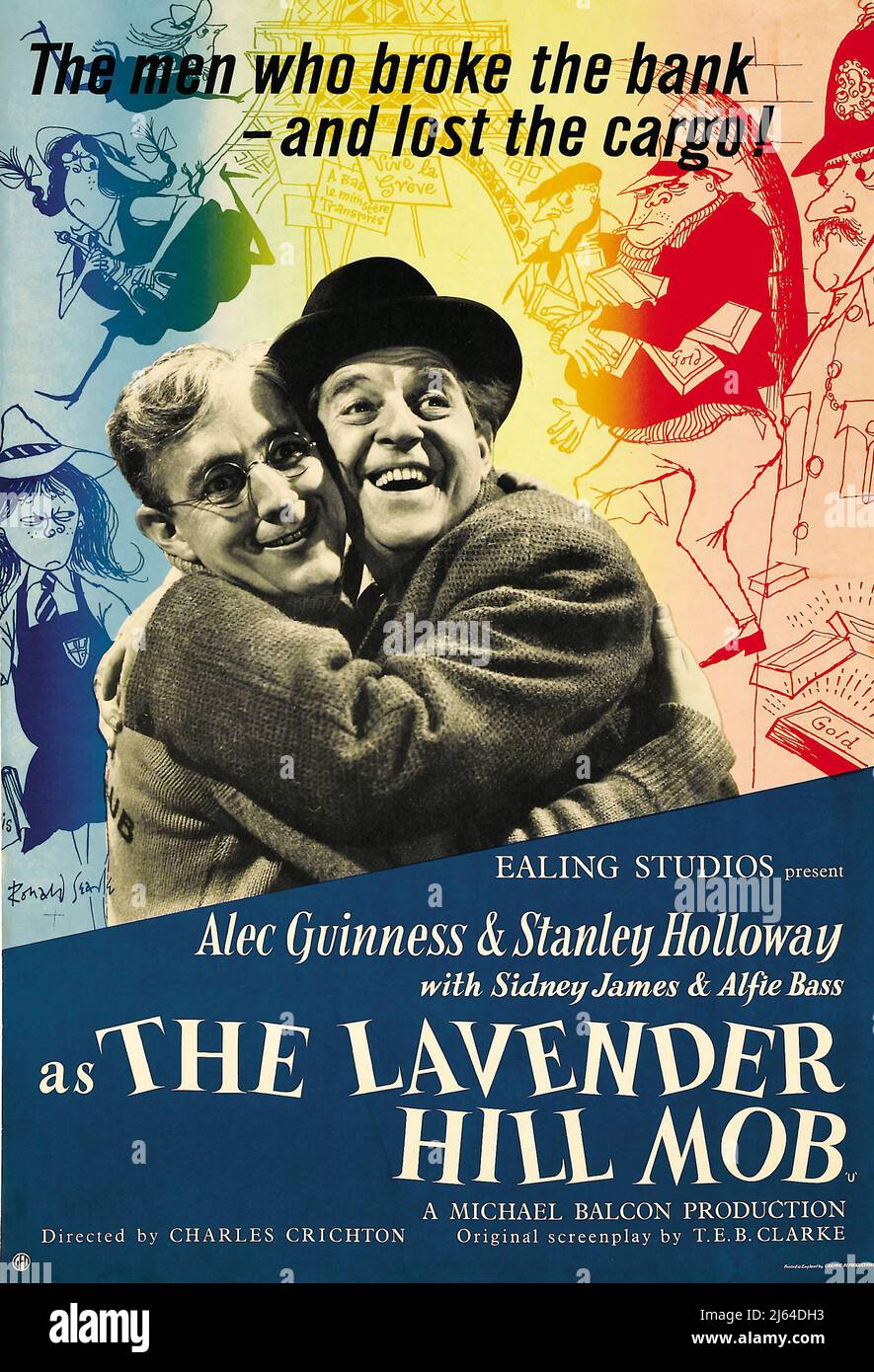 ALEC GUINNESS, STANLEY HOLLOWAY POSTER, THE LAVENDER HILL MOB, 1951 Banque D'Images