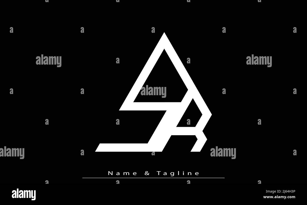 Lettres de l'alphabet initiales Monogram logo SR , RS Illustration de Vecteur