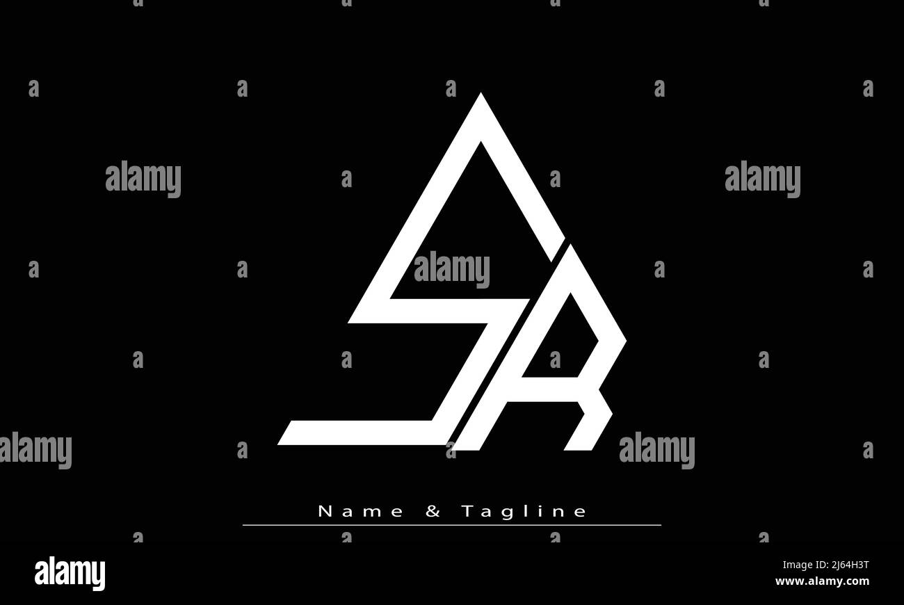 Lettres de l'alphabet initiales Monogram logo SR , RS Illustration de Vecteur