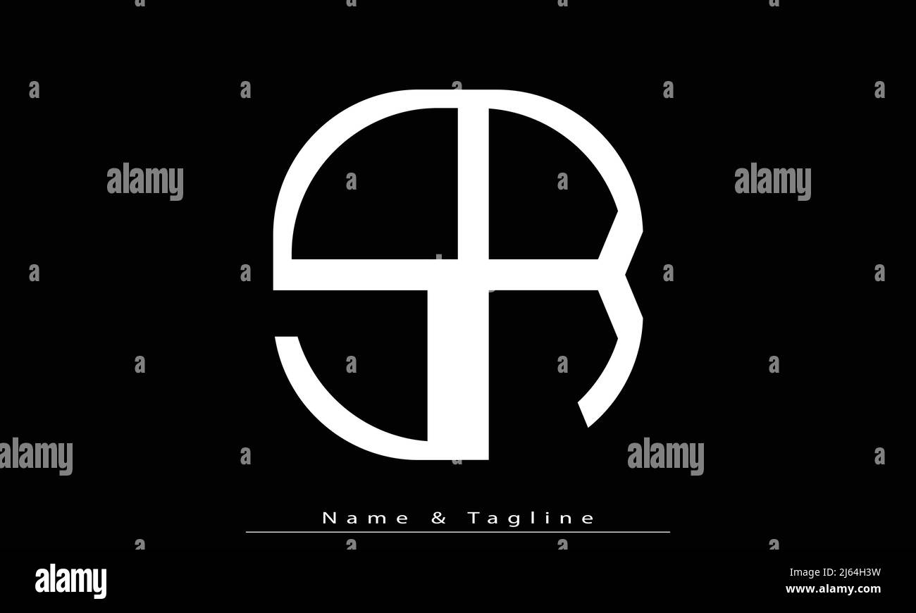 Lettres de l'alphabet initiales Monogram logo SR , RS Illustration de Vecteur