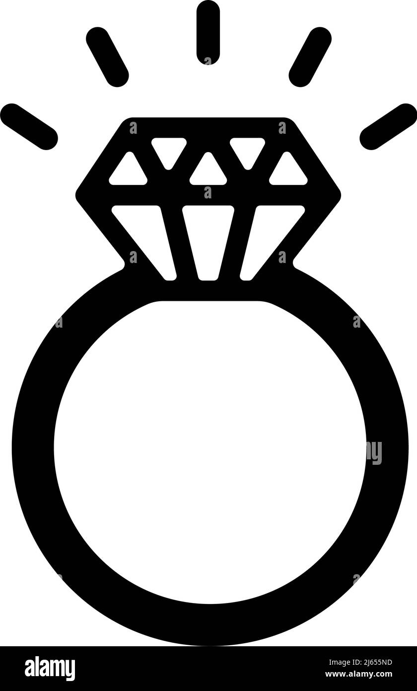 Diamant, illustration d'icône de vecteur de bijoux Illustration de Vecteur