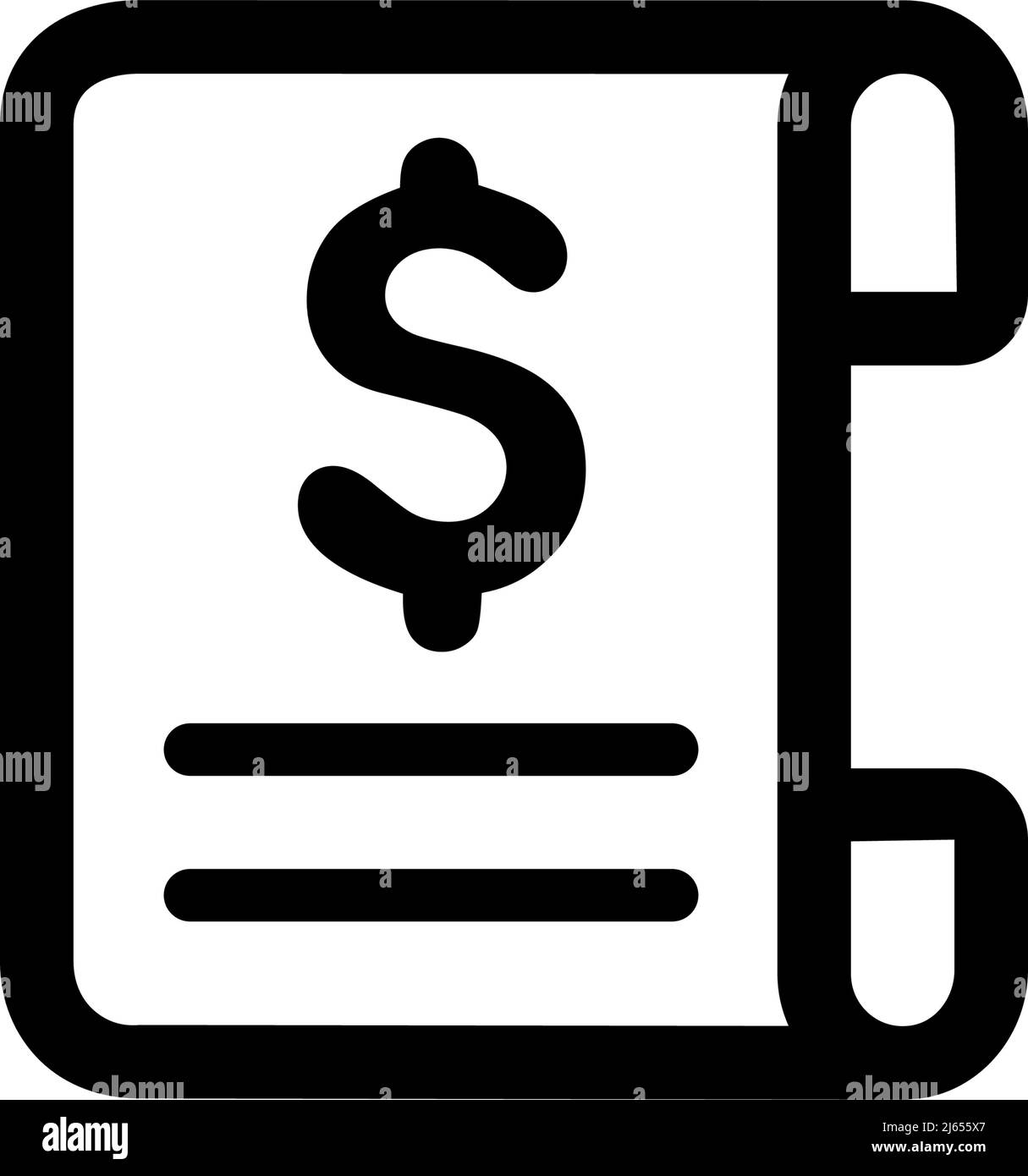 Illustration de l'icône de scénario de facture , reçu Illustration de Vecteur