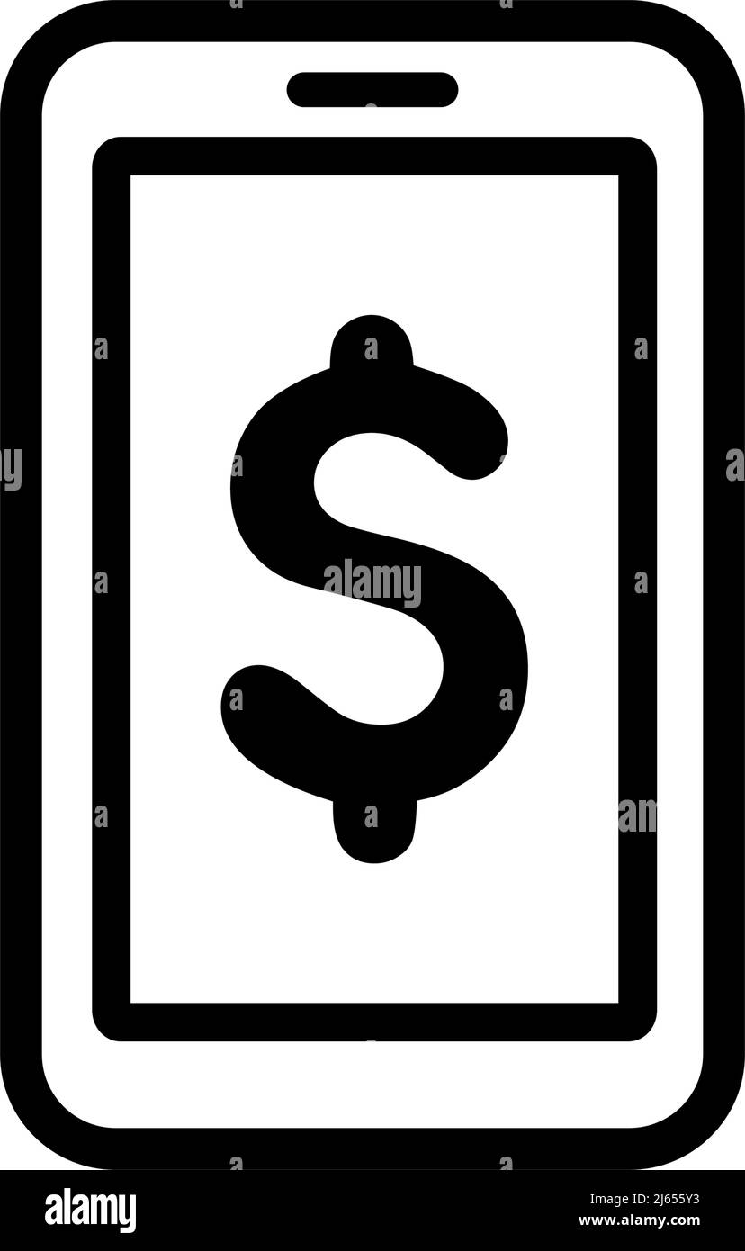 Illustration de l'icône de scénario de paiement mobile , factures téléphoniques Illustration de Vecteur