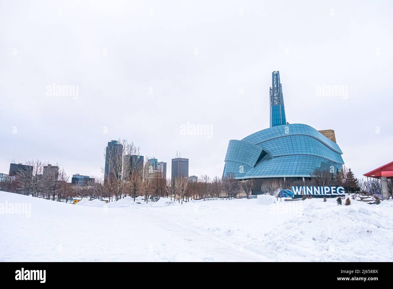 Mars 6 2022 - Winnipeg Manitoba Canada - le muséum du complexe des droits de la personne Banque D'Images