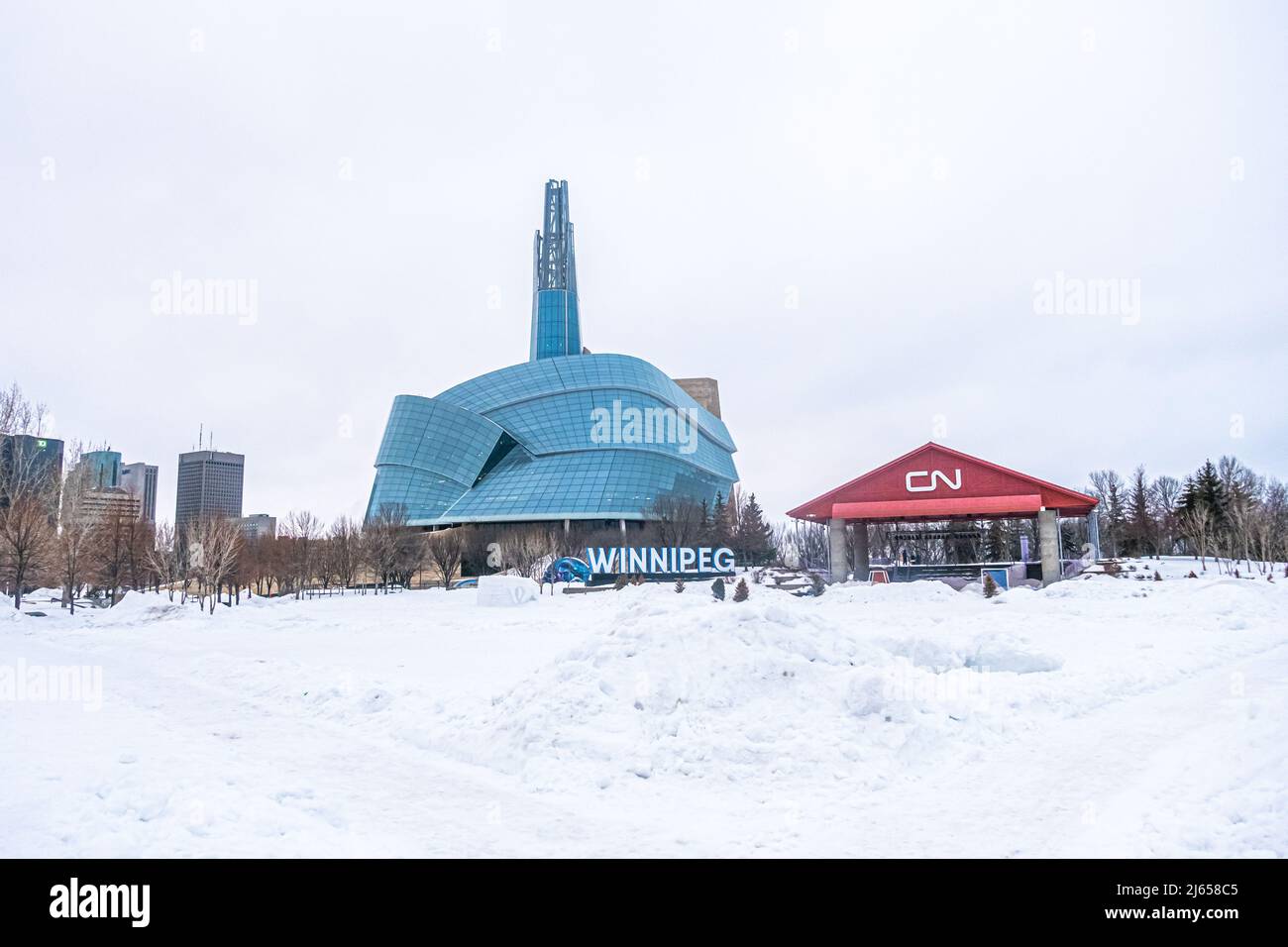 Mars 6 2022 - Winnipeg Manitoba Canada - le muséum du complexe des droits de la personne Banque D'Images