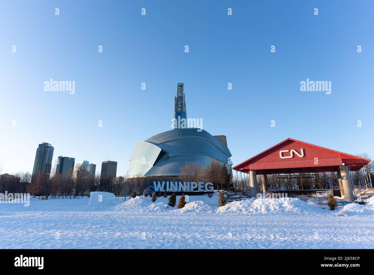 Mars 6 2022 - Winnipeg Manitoba Canada - le muséum du complexe des droits de la personne Banque D'Images