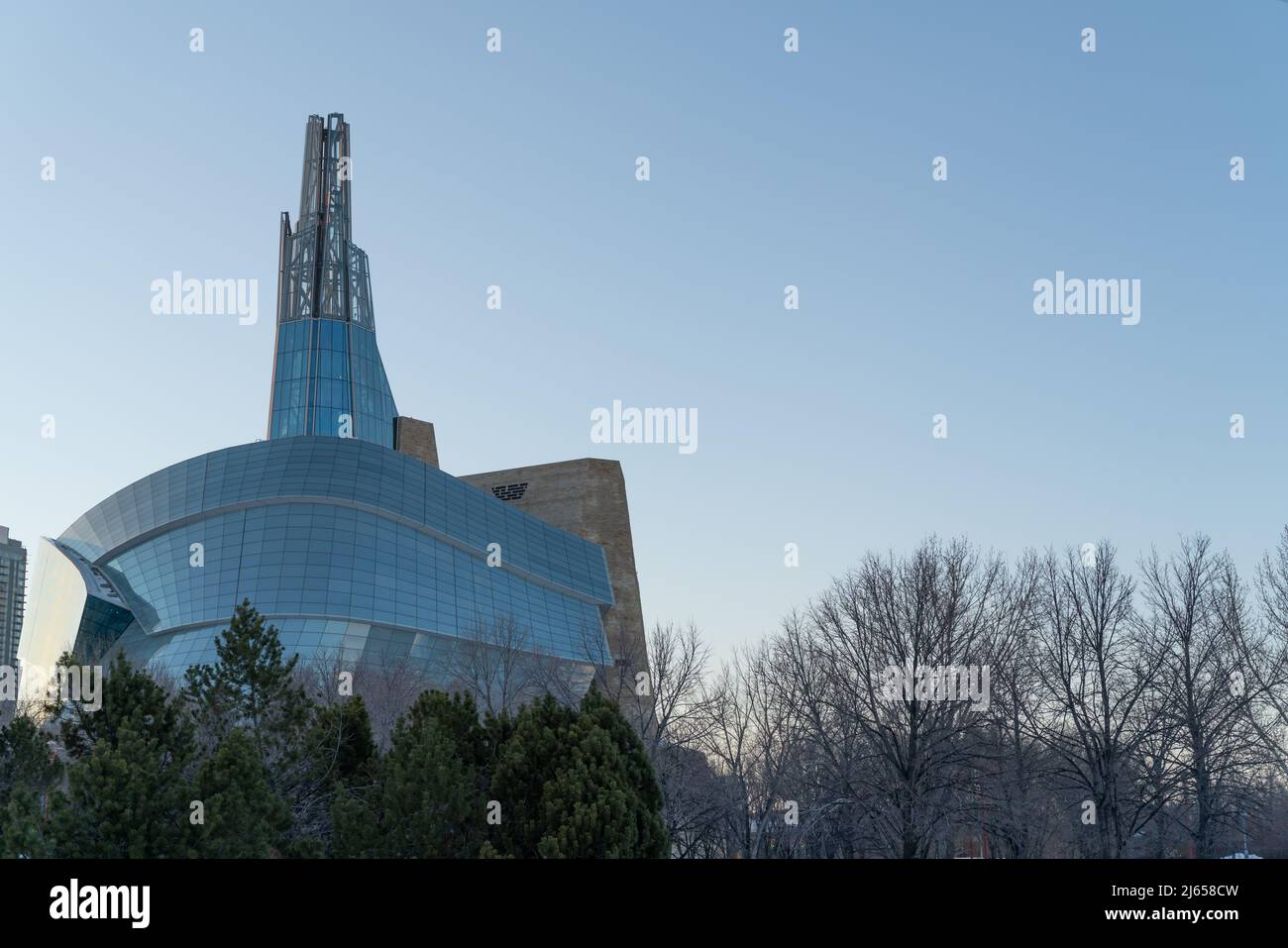 Mars 6 2022 - Winnipeg Manitoba Canada - le muséum du complexe des droits de la personne Banque D'Images