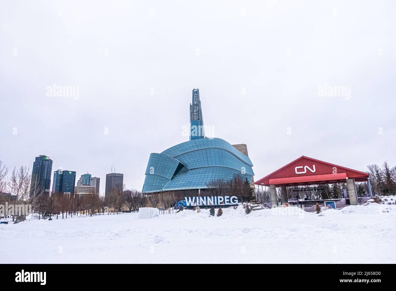 Mars 6 2022 - Winnipeg Manitoba Canada - le muséum du complexe des droits de la personne Banque D'Images