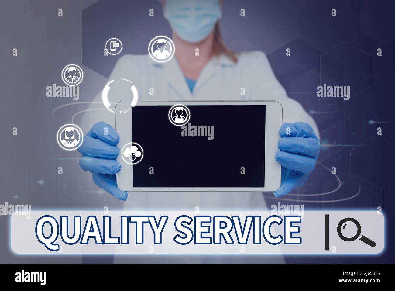 Écriture affichage de texte Quality Service. Concept d'entreprise la ...