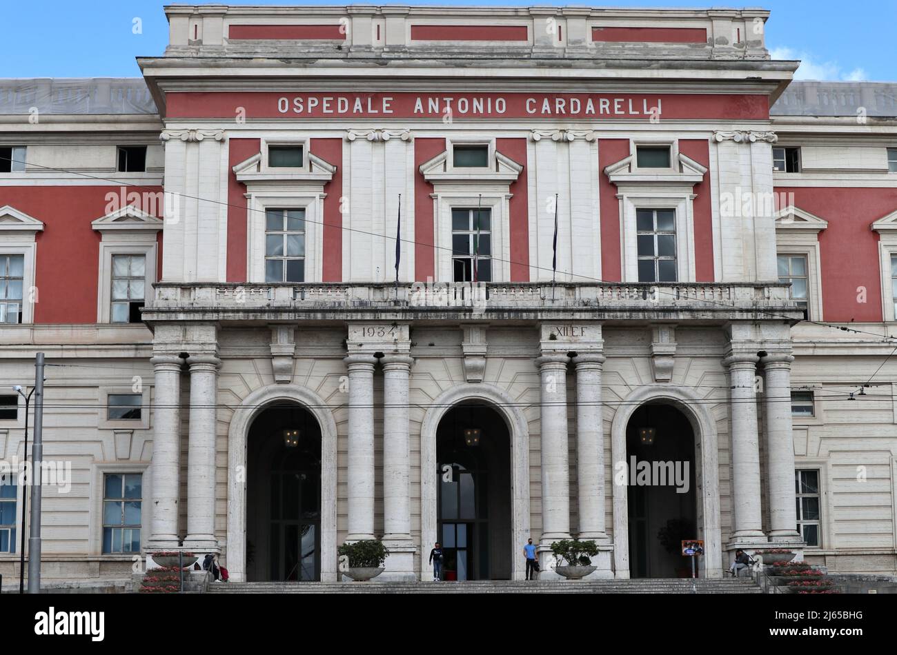 Napoli - Facciata dell'Ospedale Cardarelli Banque D'Images
