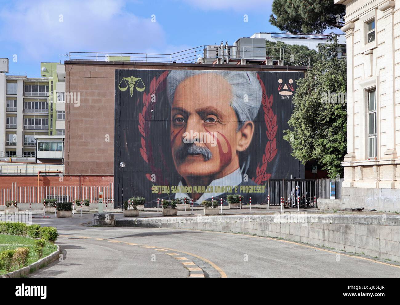 Napoli - Murale di Jorit ad Antonio Cardarelli Banque D'Images