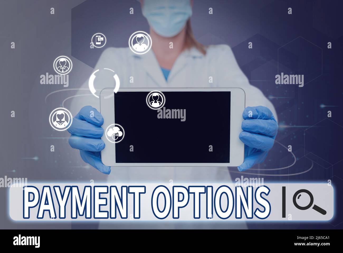 Inspiration montrant les options de paiement de l'enseigne. Mot pour la façon de choisir pour compenser le vendeur d'une infirmière de service tenant le comprimé symbolisant le succès Banque D'Images