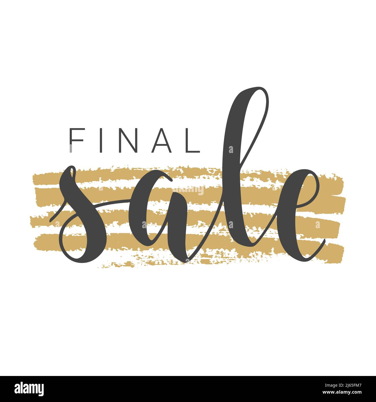 Illustration de vecteur. Lettrage manuscrit de la vente finale. Modèle pour bannière, carte, étiquette, carte postale, affiche, Autocollant, imprimé ou produit Web. Illustration de Vecteur