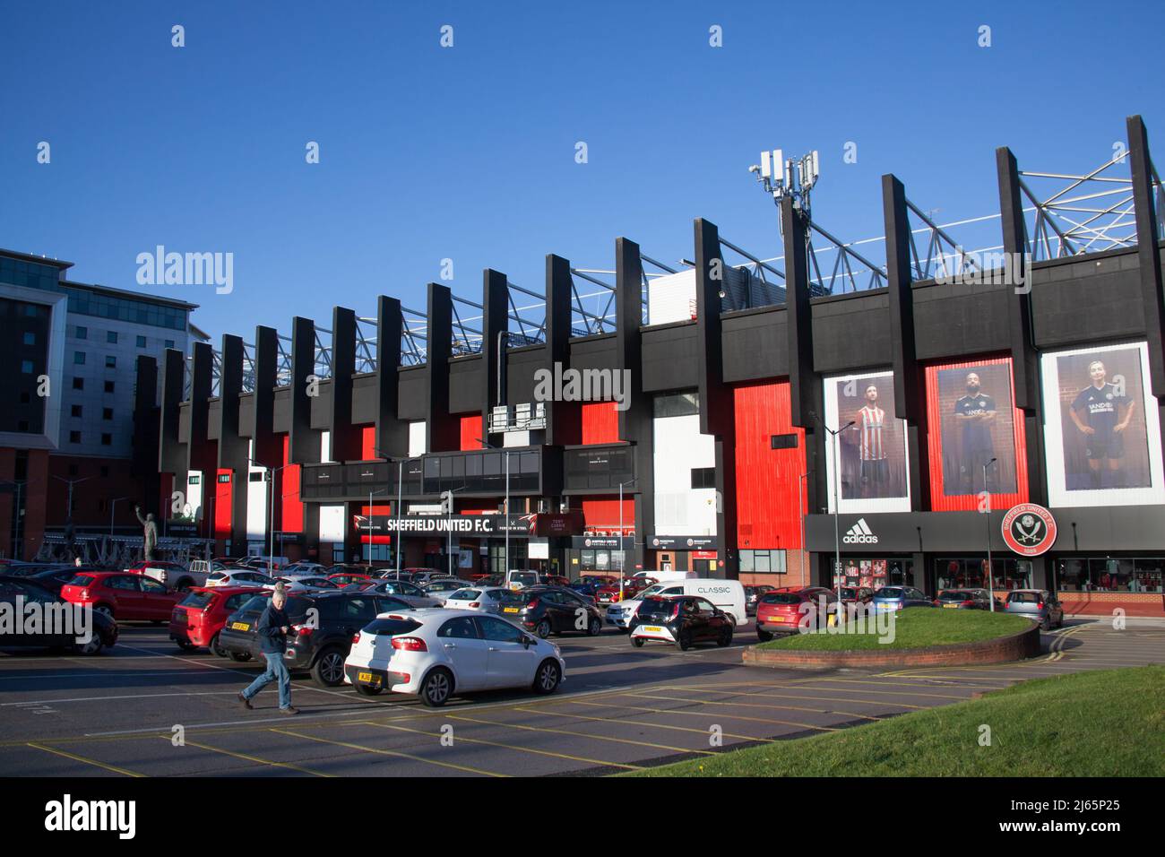 Le stade de football de Sheffield United, Bramall Lane, à Sheffield, dans le Yorkshire, au Royaume-Uni Banque D'Images