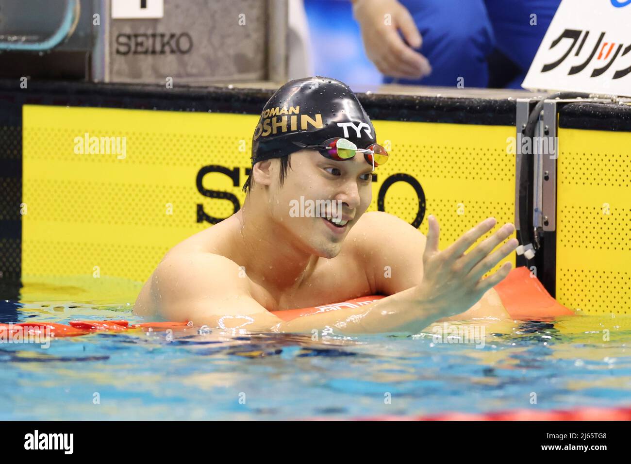 Centre international de natation de Yokohama, Kanagawa, Japon. 28th avril 2022. Katsumi Nakamura, 28 AVRIL 2022 - natation : Championnat de natation du Japon (JAPAN SWIM 2022) finale libre Homme 100m au Centre International de natation de Yokohama, Kanagawa, Japon. Credit: YUTAKA/AFLO SPORT/Alay Live News Banque D'Images