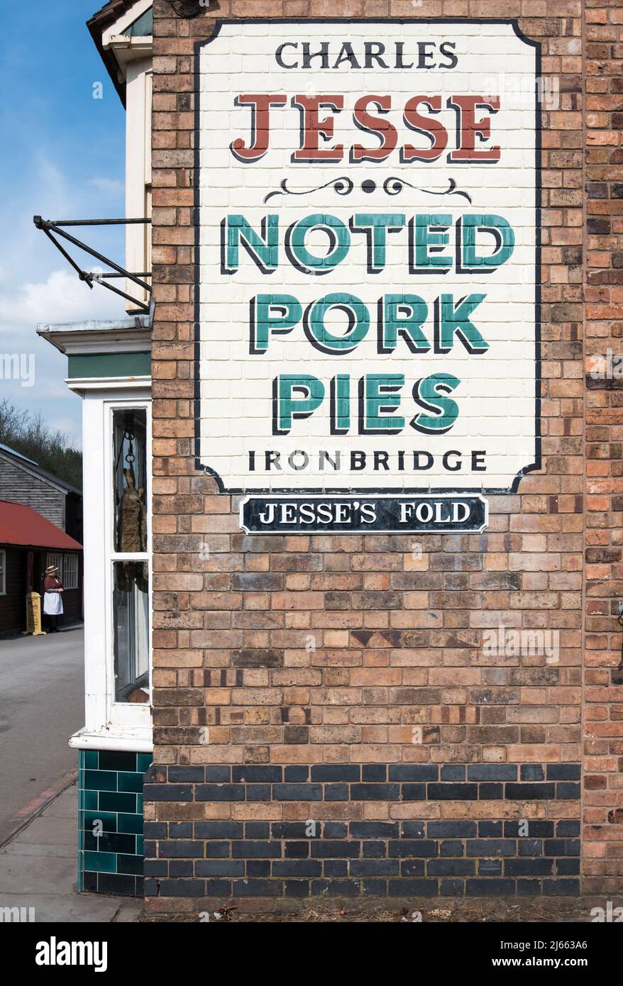 Ville victorienne de Blist Hills, faisant partie du site classé au patrimoine mondial de l'UNESCO d'Ironbridge gorge, Telford. Un musée en plein air des rues, des magasins, des commerces, de l'industrie, etc Banque D'Images