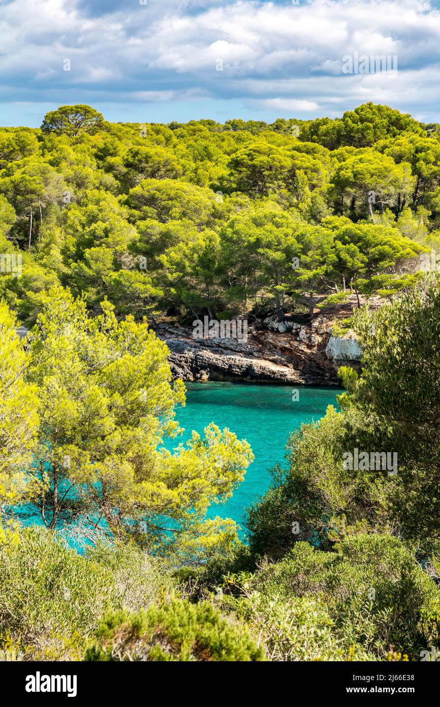 Cala Turqueta, Ciutadella, Minorque, Balearen, Espagnol Banque D'Images