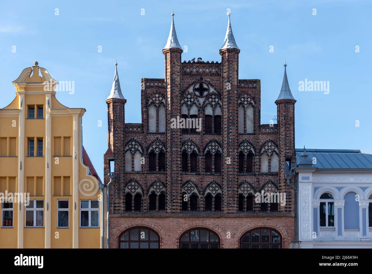 Wulflamanhaus, Alter Markt, Altstadt, Stralsund, Mecklenburg-Vorpommern, Allemagne Banque D'Images