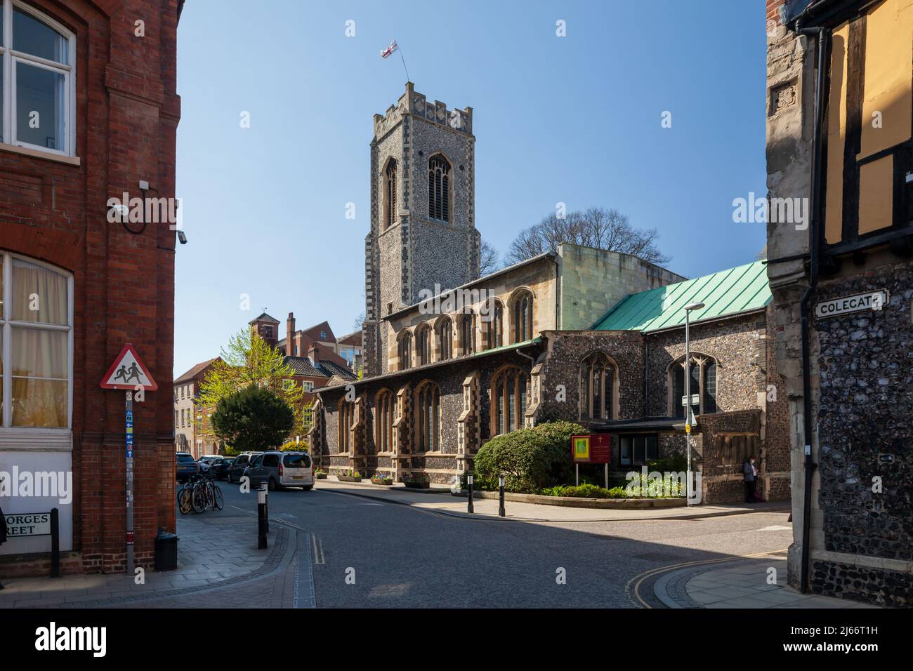 Église St George Colegate à Norwich, Norfolk, Angleterre. Banque D'Images