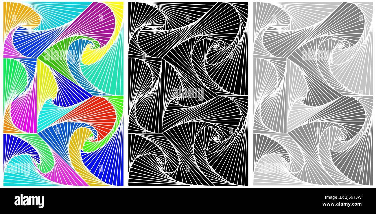 Abstraction colorée de l'image vectorielle des formes torsadées Banque D'Images