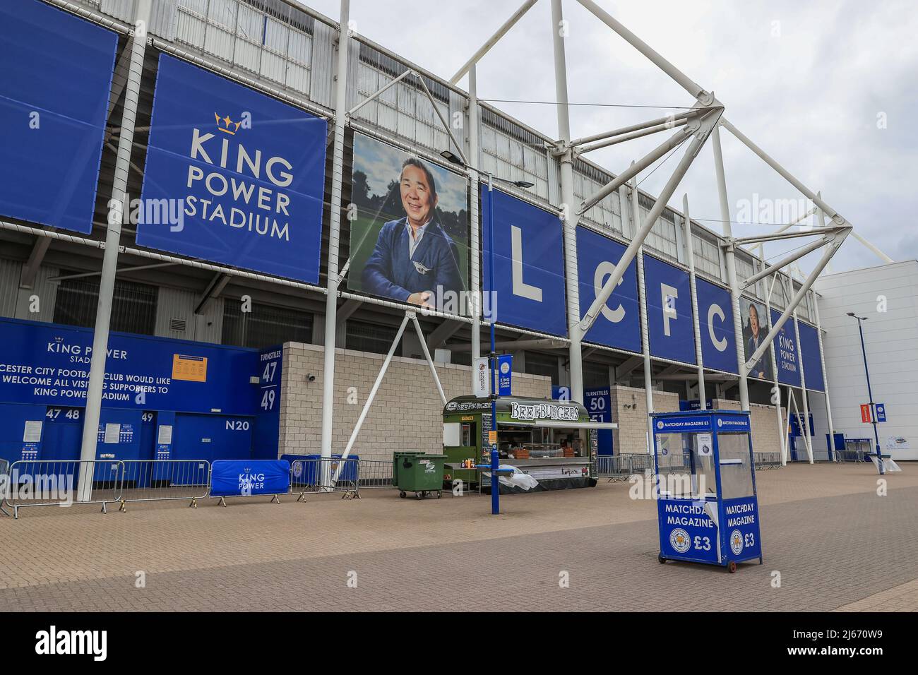 Vue extérieure générale du King Power Stadium, stade de Leicester City in, le 4/28/2022. (Photo de Mark Cosgrove/News Images/Sipa USA) crédit: SIPA USA/Alay Live News Banque D'Images