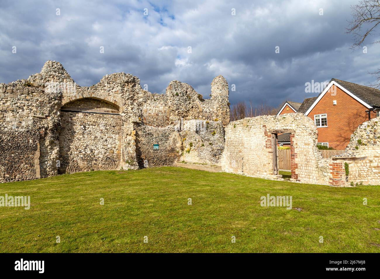 Ruines du Prieuré du Saint-Sépulcre à Thetford, Norfolk, Royaume-Uni Banque D'Images