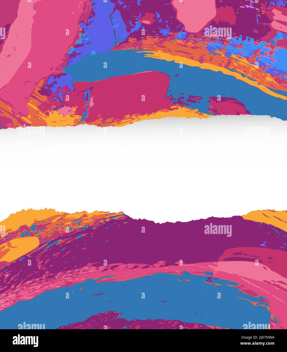 Modèle d'arrière-plan ou poster peint abstrait de couleur vectorielle Illustration de Vecteur