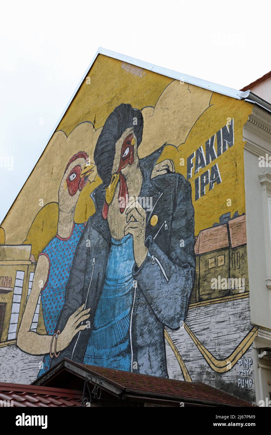 Publicité pour Fakin IPA à la rue Tkaliceva à Zagreb Banque D'Images