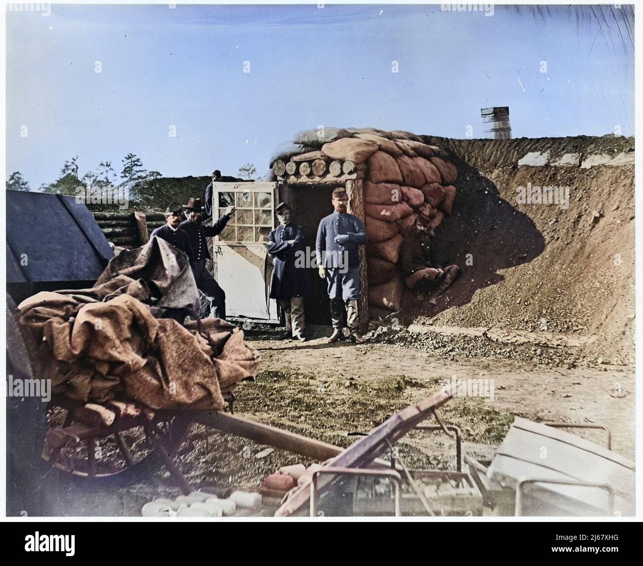 Fort Burnham, devant Petersburg 1864. Timothy H. O'Sullivan Banque D'Images