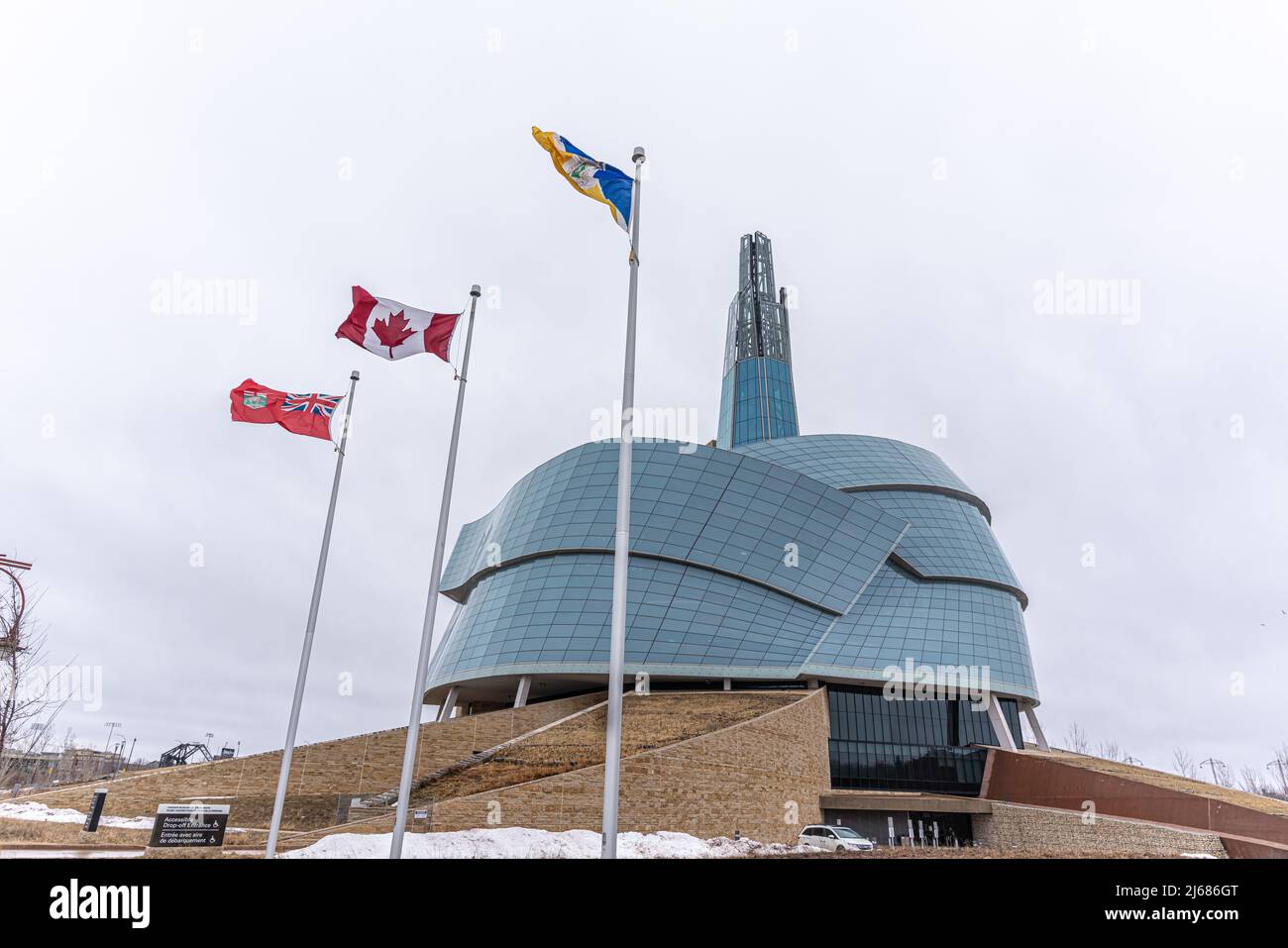 Mars 23 2022 - Winnipeg Manitoba Canada - le muséum du complexe des droits de la personne Banque D'Images