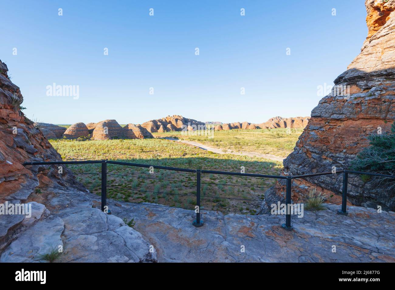 Piccaninny Lookout dans le parc national de Purnululu ou Bungle Bungles, site classé au patrimoine mondial de l'UNESCO dans les Kimberley, Australie occidentale, Australie occidentale, Australie Banque D'Images