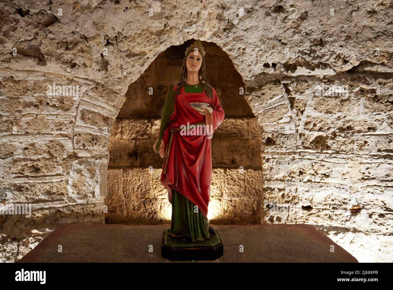 La ville de Split en Croatie dans la région de Dalmatie, Cathédrale Saint Domnius sous-sol Crypt Banque D'Images