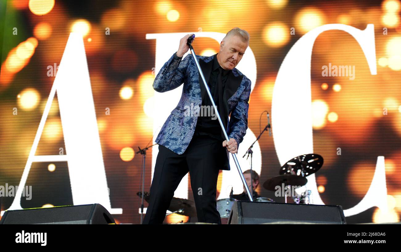 Martin Fry le chanteur principal du 80s Band ABC se présentant au Flashback Festival à Temple Newsom. (Photo de Robin Burns / SOPA Images / Sipa USA) Banque D'Images Martin Fry le chanteur principal du 80s Band ABC se présentant au Flashback Festival à Temple Newsom. (Photo de Robin Burns / SOPA Images / Sipa USA) Banque D'Images