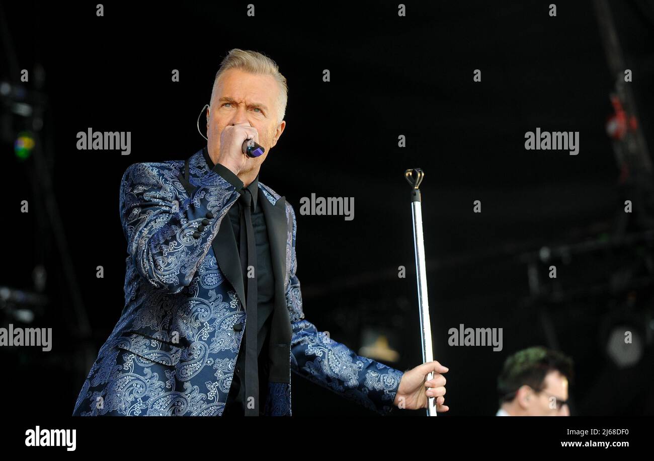 Martin Fry le chanteur principal du 80s Band ABC se présentant au Flashback Festival à Temple Newsom. (Photo de Robin Burns / SOPA Images / Sipa USA) Banque D'Images Martin Fry le chanteur principal du 80s Band ABC se présentant au Flashback Festival à Temple Newsom. (Photo de Robin Burns / SOPA Images / Sipa USA) Banque D'Images