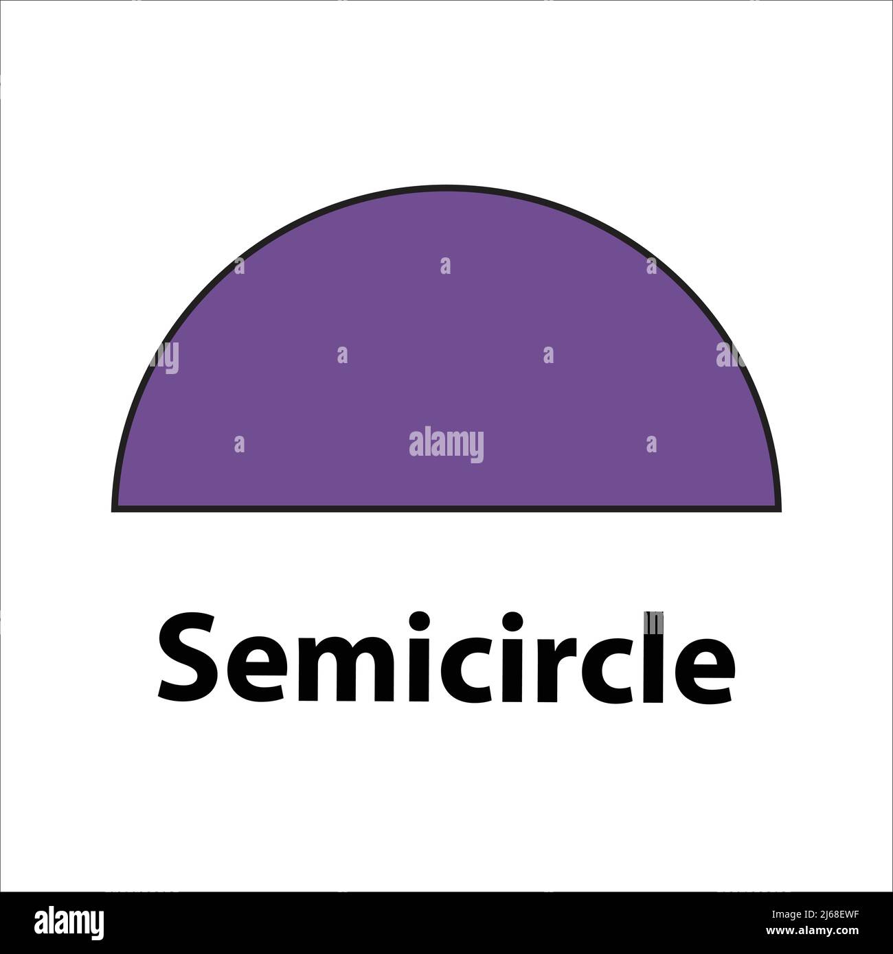 Image vectorielle de couleur violet demi-cercle Illustration de Vecteur