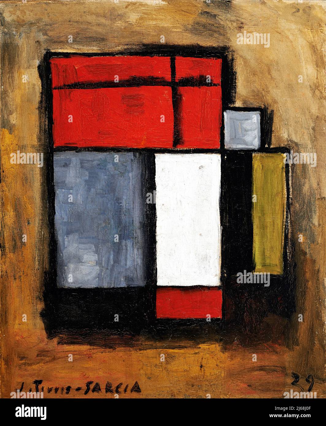 Peinture - Art par Joaquín Torres-García - Formas abstraccas (1929) Banque D'Images