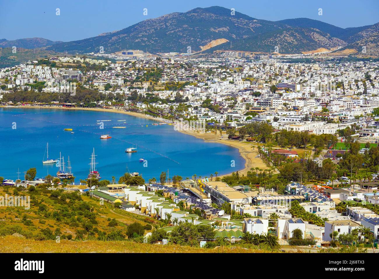 La station balnéaire populaire de Bodrum, province de Mugla, Turquie Banque D'Images