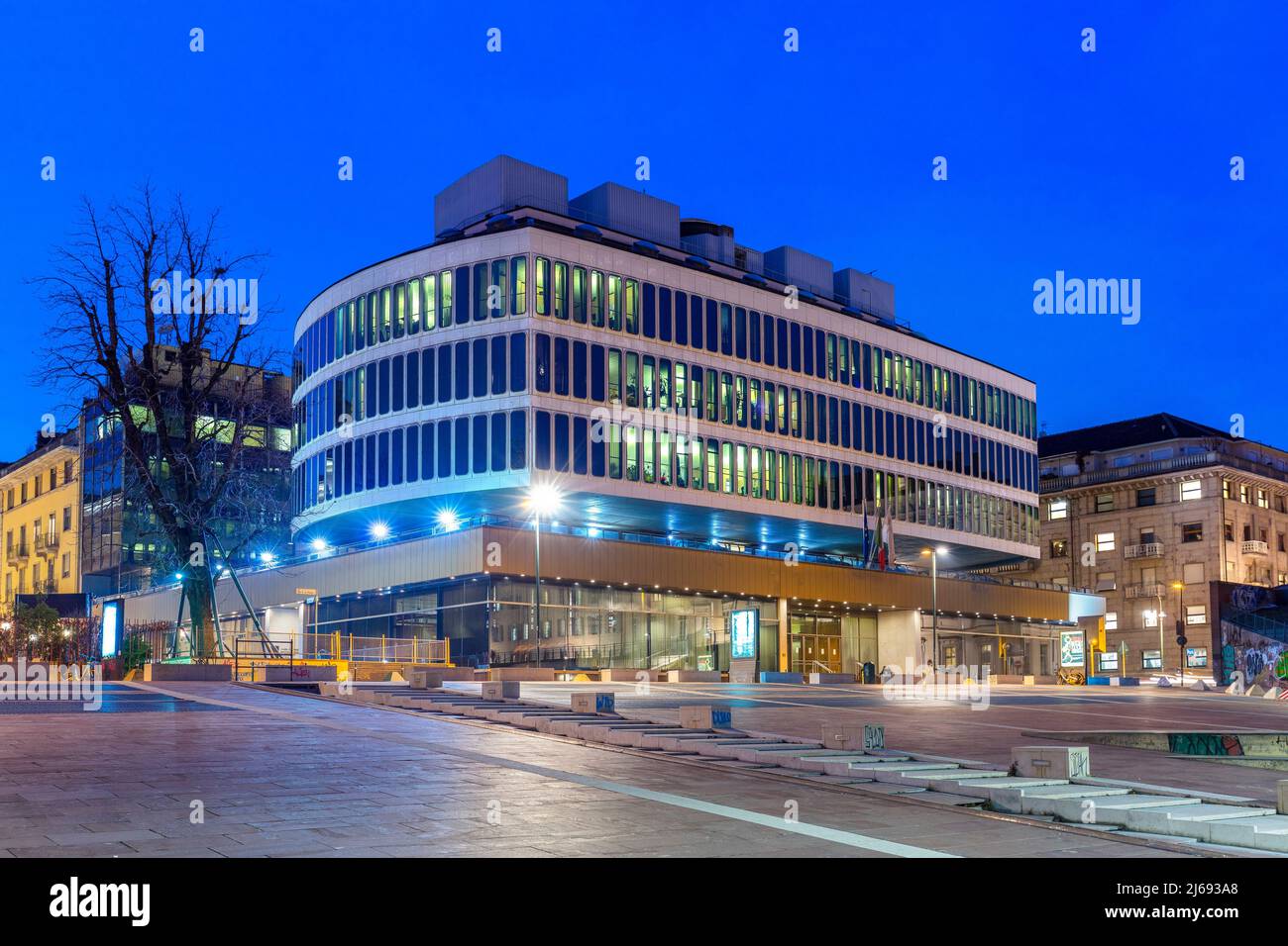 Le Palais des Affaires, projet de Carlo Mollino, Alberto Galardi, Carlo Graffi et Antonio Migliass, Turin, Piémont, Italie Banque D'Images