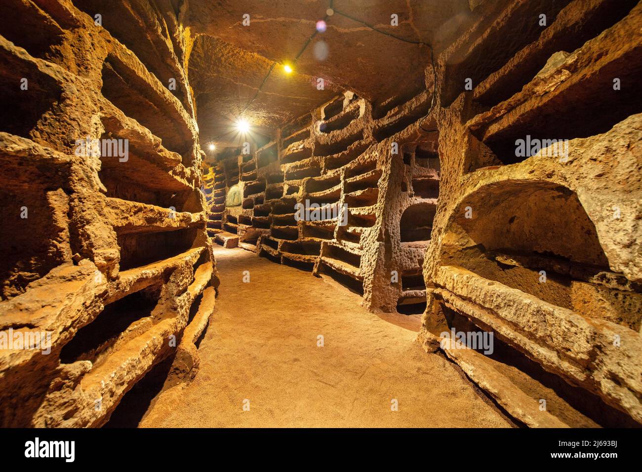 Catacombes de Santa Savinilla, Nepi, Viterbo, Latium, Italie Banque D'Images