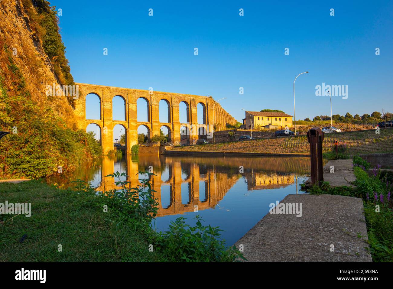 Aqueduc romain, Nepi, Viterbo, Latium, Italie Banque D'Images