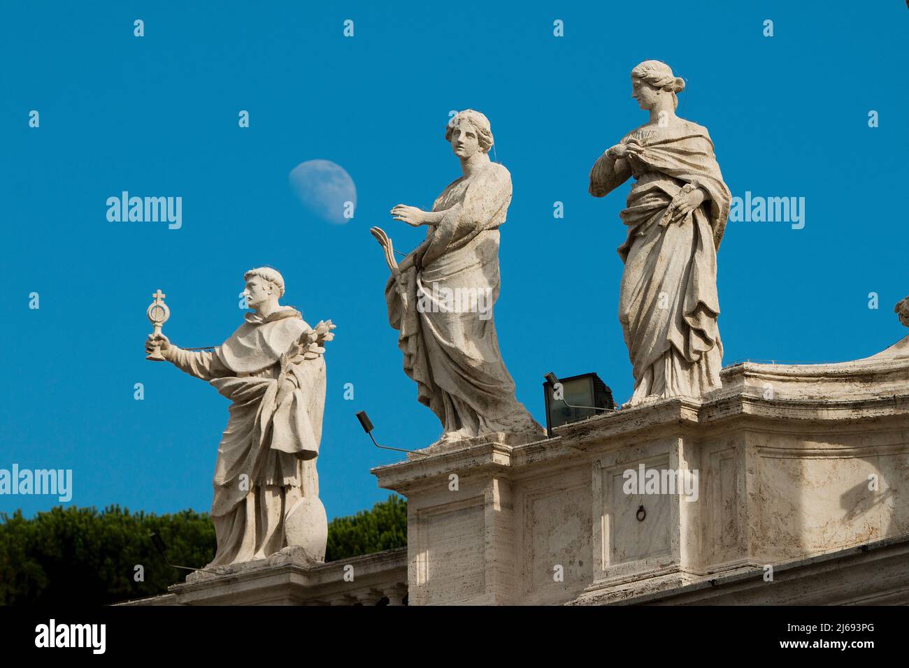 Basilique Saint-Pierre, Cité du Vatican, site classé au patrimoine mondial de l'UNESCO, Rome, Lazio, Italie Banque D'Images