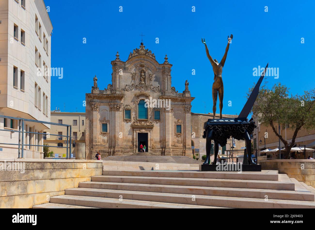 Église de San Francesco d'Assisi, Matera, Basilicate, Italie Banque D'Images