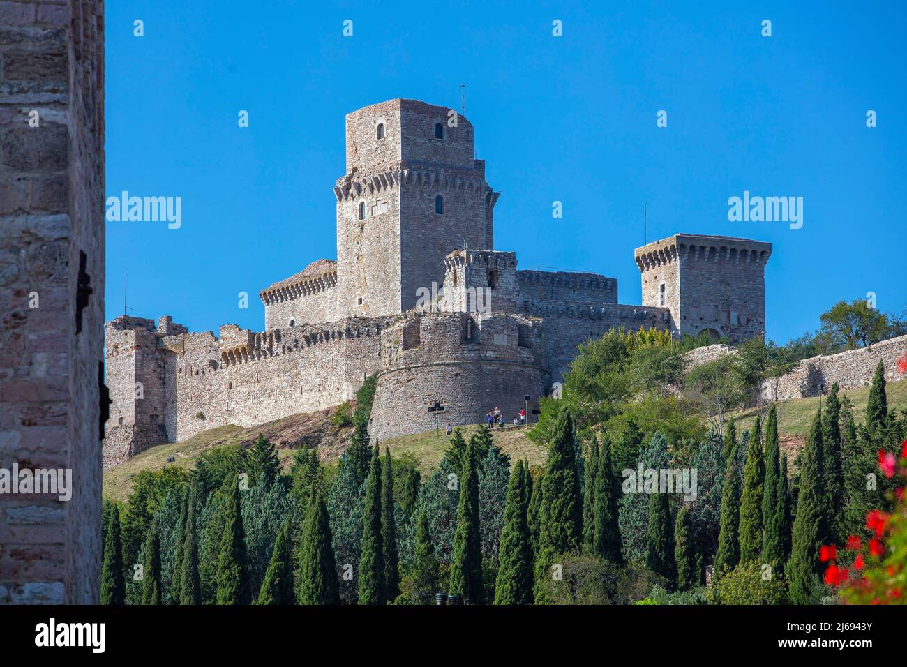 Rocca Maggiore, Assise, site classé au patrimoine mondial de l'UNESCO, Pérouse, Ombrie, Italie Banque D'Images