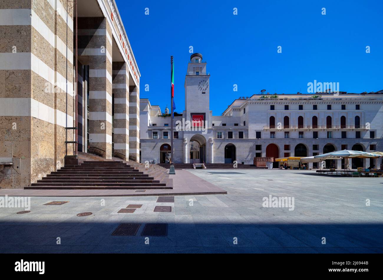 Piazza della Vittoria, Brescia, Lombardie (Lombardie), Italie Banque D'Images