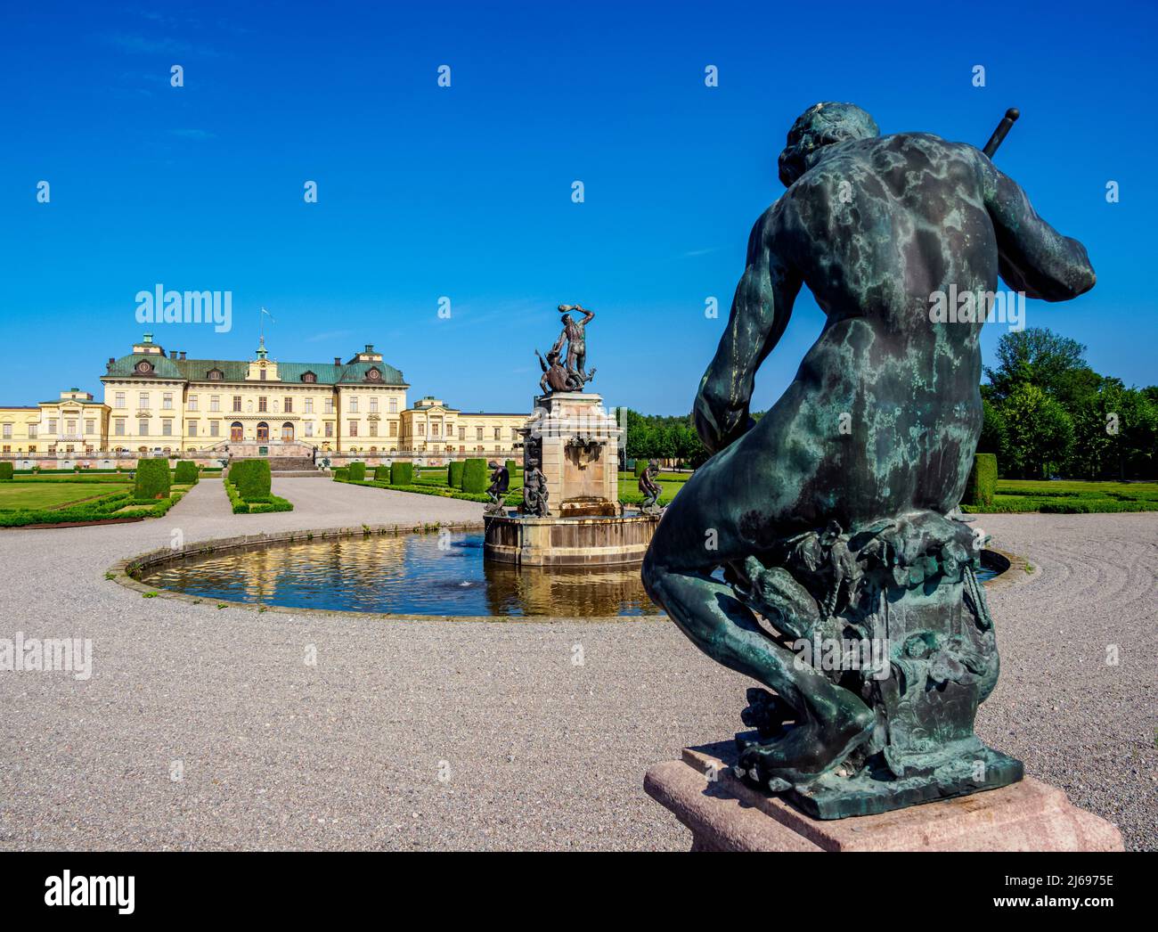 Drottningholm Palace Garden, Stockholm, Comté de Stockholm, Suède, Scandinavie Banque D'Images